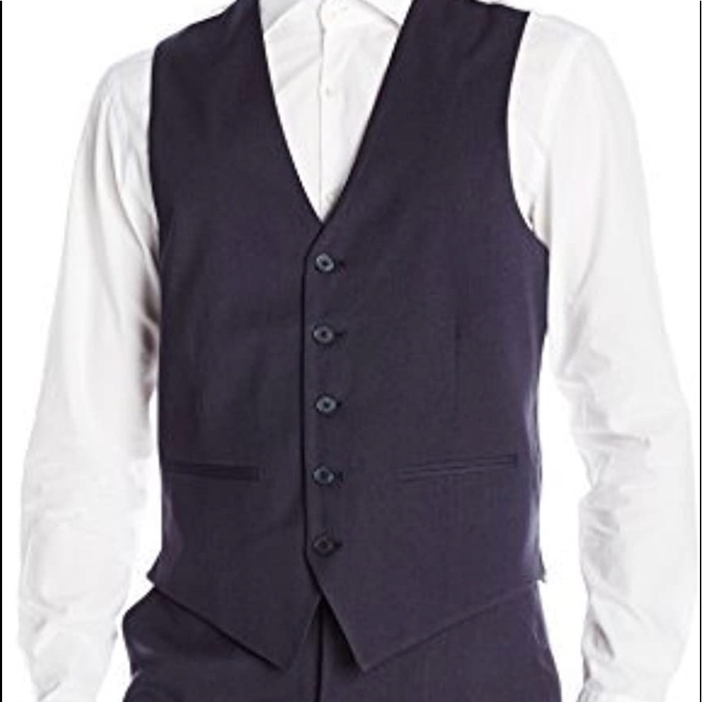 Men’s Navy and White Vest Size XL